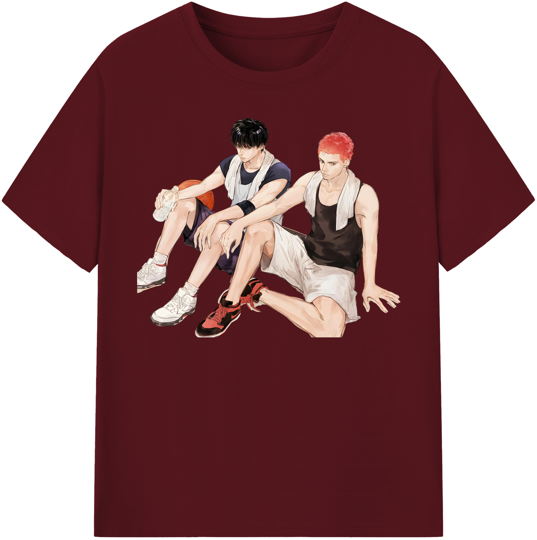 SLAM DUNK／スラムダンク 綿100％半袖Tシャツ（フロントプリント）